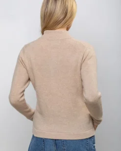 Sale Sweater Shop Cashmere and Merino Full Zip Cardigan Camel