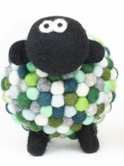 Discount Sweater Shop Felt Sheep Collectible Green - Large