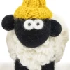 Online Sweater Shop Knitted Sheep with Bobble Hat Yellow - Medium