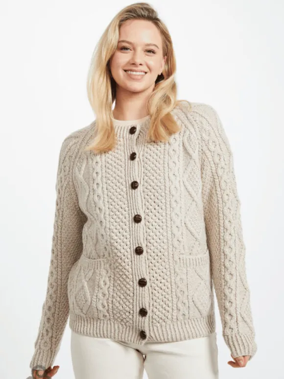 Best Sweater Shop Ladies Handknit Cardigan Parsnip