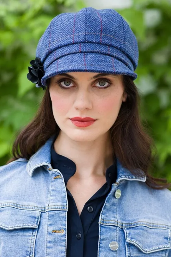 Sale Sweater Shop Newsboy Cap Blue Red, Colour 110