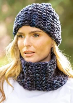 Online Sweater Shop Super-soft Navy mix Snood - Made in Ireland