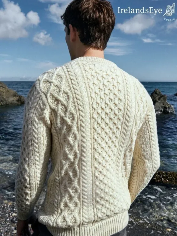 Clearance Sweater Shop Unisex Heavyweight Aran Sweater Natural